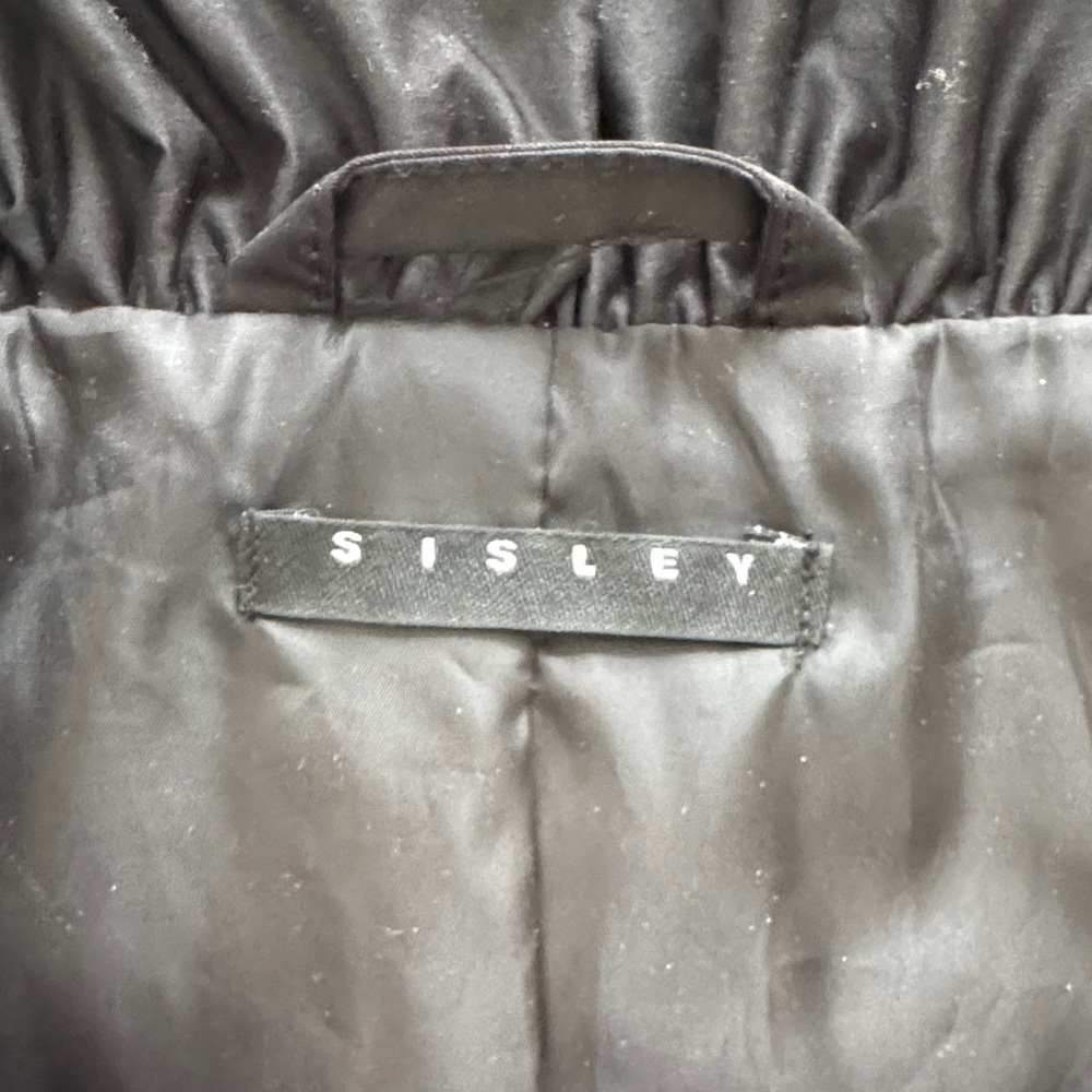 SISLEY Black Ruffled Girls Jacket - Picture 2 of 5